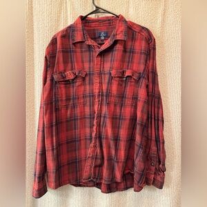 Levi's Red Plaid Casual Button Down Shirt